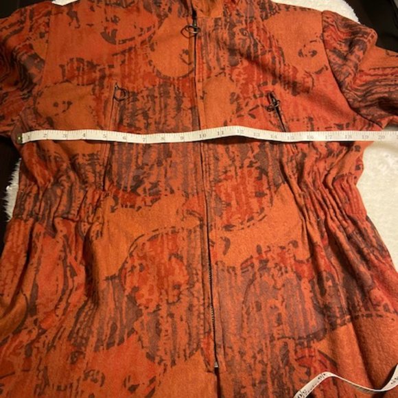 Zip Up Rusty Brown Fall/Spring Jacket With Hood - Picture 8 of 9